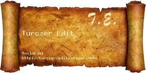 Turczer Edit névjegykártya
